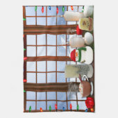 Snowy Christmas Eve Kitchen Handtücher (Vertikal)