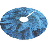 Snowy Christmas Forest Spruce Polyester Weihnachtsbaumdecke (Schrägansicht)