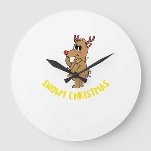 SNOWY CHRISTMAS GROßE WANDUHR (Vorderseite)