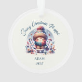 Snowy Christmas Magic Acrylic Ornament (Rückseite)