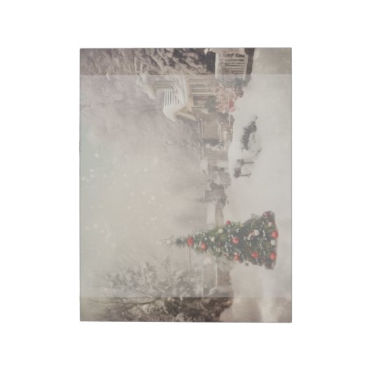 Snowy Christmas Morning Notepad Notizblock (Rotiert)