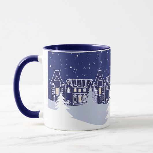 Snowy Christmas Night Tasse (Links)