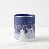 Snowy Christmas Night Tasse (Zentrum)
