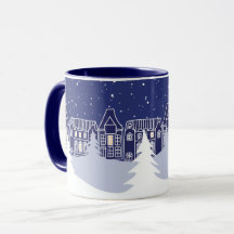 Snowy Christmas Night Tasse