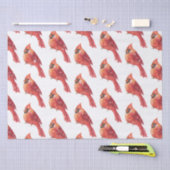 Snowy Christmas Red Kardinal Bird Seidenpapier (Handwerk)