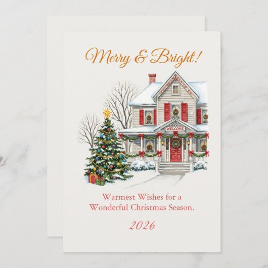 Snowy Christmas scene (Vorne/Hinten)