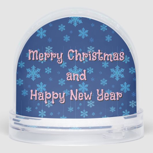 Snowy Christmas Scene Snow Globe Schneekugeln (Rückseite)