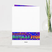 Snowy Christmas Tree Feiertagskarte (Rückseite)