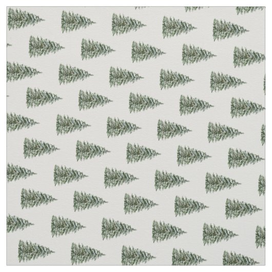 Snowy Christmas Tree Pattern Stoff (Muster)