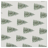 Snowy Christmas Tree Pattern Stoff (Nahaufnahme)