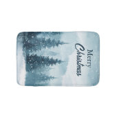 Snowy Christmas Trees  Badematte (Vorderseite)