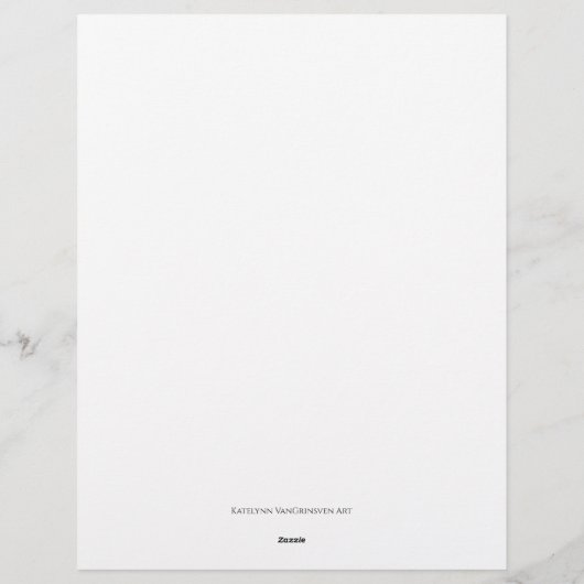 Snowy Christmas Trees Briefbogen (Rückseite)