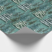 Snowy Christmas Trees Geschenkpapier (Ecke)