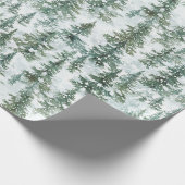Snowy Christmas Trees Geschenkpapier (Ecke)