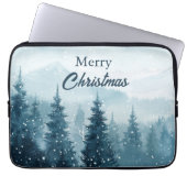 Snowy Christmas Trees  Laptopschutzhülle (Vorderseite)