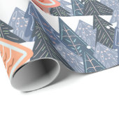 Snowy Christmas Village Pattern Geschenkpapier (Rolleneckpunkt)