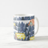 Snowy Christmas Village Pattern Kaffeetasse (VorderseiteRechts)