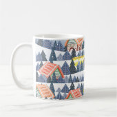 Snowy Christmas Village Pattern Kaffeetasse (Links)