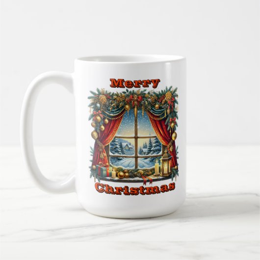 Snowy Christmas Window Charm Kaffeetasse (Links)