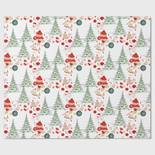 Snowy Christmas Wrap Geschenkpapier (Flach)