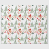 Snowy Christmas Wrap Geschenkpapier (Flach)