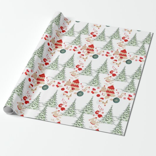 Snowy Christmas Wrap Geschenkpapier (Ungerollt)