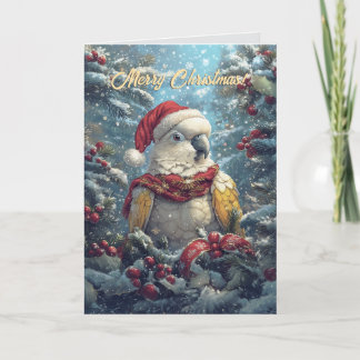 Snowy Cockatoo Weihnachtskarte Karte