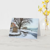 Snowy Cole's Hill Plymouth MA Karte (Gelbe Blume)