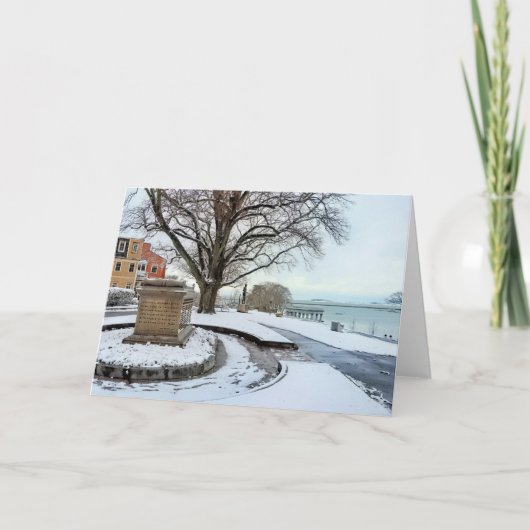 Snowy Cole's Hill Plymouth MA Karte (Vorderseite)