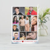 Snowy Collage Holiday Foto Card Feiertagskarte (Stehend Vorderseite)