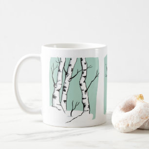 Snowy Colorado Aspen Tree 11oz Keramik Tasse