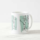 Snowy Colorado Aspen Tree 11oz Keramik Tasse (VorderseiteRechts)