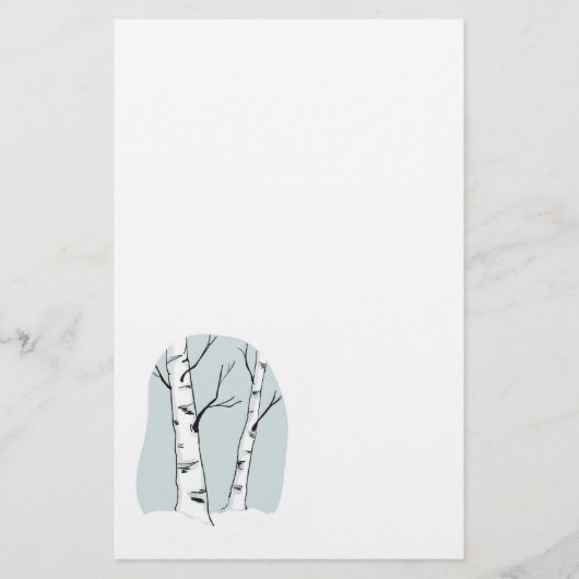 Snowy Colorado Aspen Tree Briefpapier (Vorderseite)