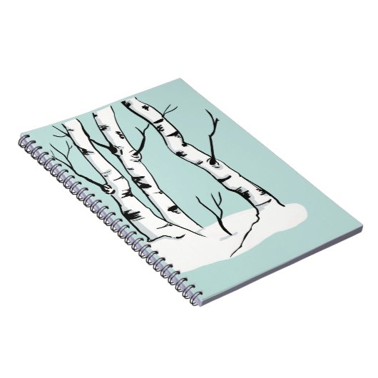 Snowy Colorado Aspen Tree Notizblock (Rechte Seite)