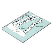 Snowy Colorado Aspen Tree Notizblock (Linke Seite)