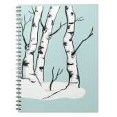 Snowy Colorado Aspen Tree Notizblock (Vorderseite)