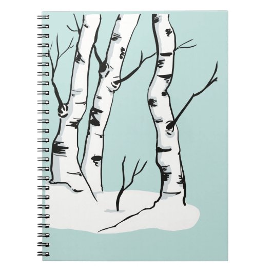 Snowy Colorado Aspen Tree Notizblock (Vorderseite)