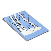 Snowy Colorado Aspen Tree Notizblock (Rechte Seite)