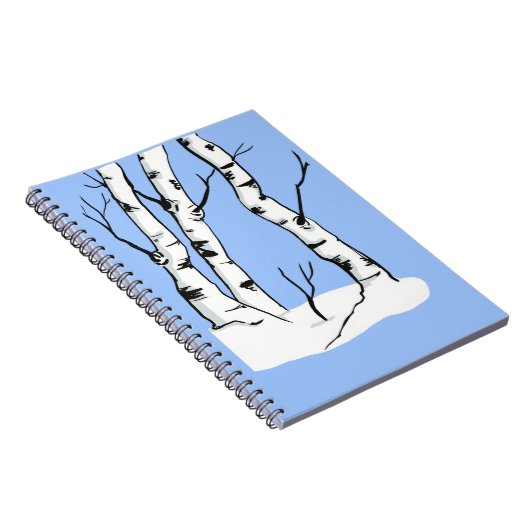 Snowy Colorado Aspen Tree Notizblock (Rechte Seite)