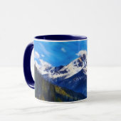 Snowy Colorado Berge und Bäume Tasse (Vorderseite Links)