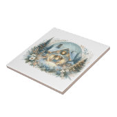 Snowy Cottage Glow Scene Fliese (Seite)