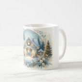 Snowy Cottage Glow Scene Kaffeetasse (VorderseiteRechts)