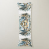 Snowy Cottage Glow Scene Seitenschläferkissen (Vorderseite Vertikal)