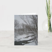 Snowy Creek im Winter - leere Notizzettel Karte (Vorderseite)