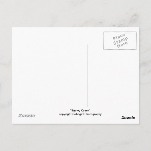 Snowy Creek Postkarte (Rückseite)