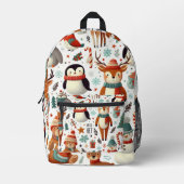 Snowy Crites Print Backpack Bedruckter Rucksack (Vorderseite)