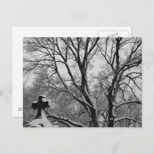 Snowy Cross Postkarte (Vorne/Hinten)