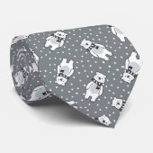 Snowy cute snow polar bear pattern krawatte (Gerollt)