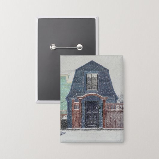 Snowy Day Button (Vorderseite/Rückseite)