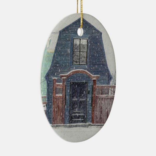 Snowy Day Keramik Ornament (Rechts)